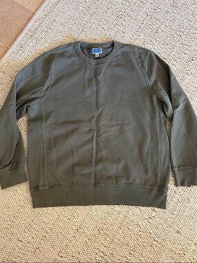 J. Crew Olive Green Crewneck Sweatshirt